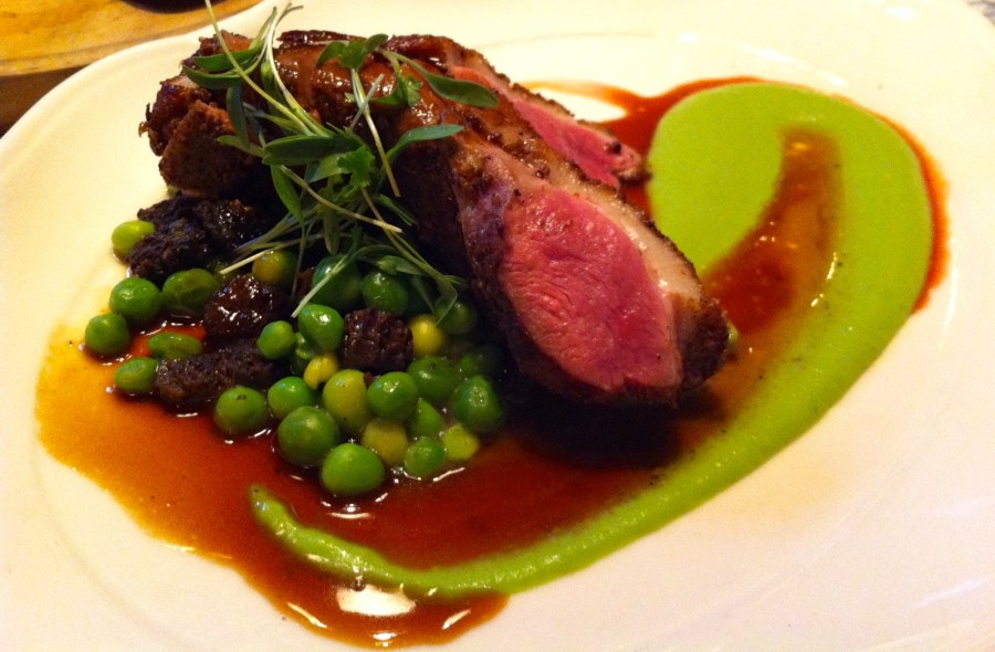 The morel mushrooms were so flavorful that despite their size I could clearly distinguish their taste with a mouthful of duck. 